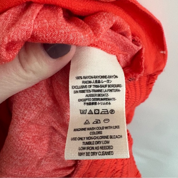 NWT Free People Say You Love Me Open Back Blouse in Red - Picture 7 of 8